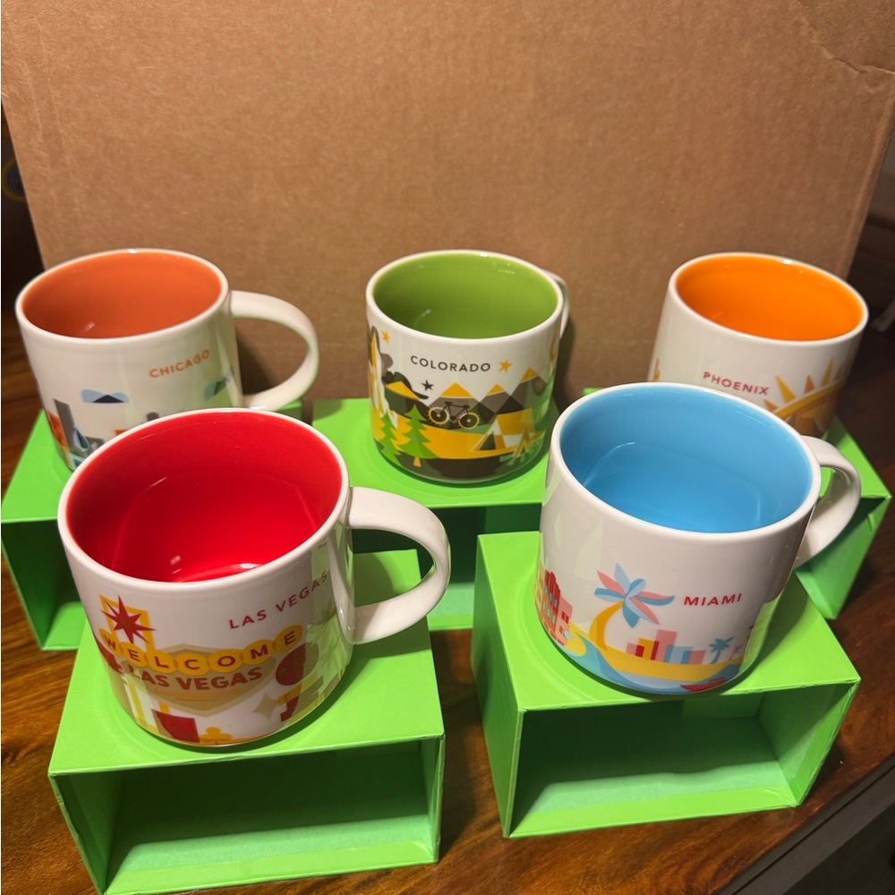 Starbucks You Are Here Series mugs